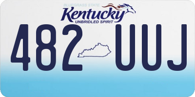 KY license plate 482UUJ