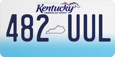 KY license plate 482UUL