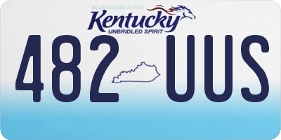 KY license plate 482UUS