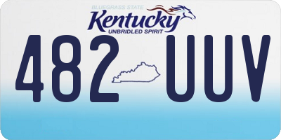 KY license plate 482UUV