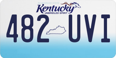 KY license plate 482UVI