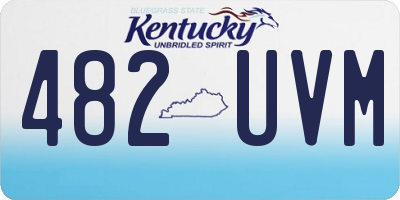 KY license plate 482UVM