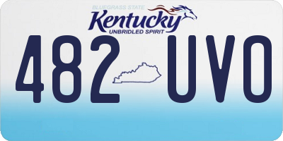 KY license plate 482UVO