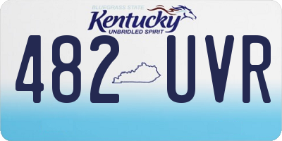 KY license plate 482UVR