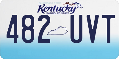 KY license plate 482UVT