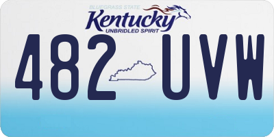 KY license plate 482UVW