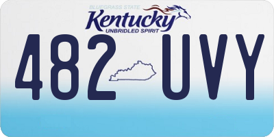 KY license plate 482UVY