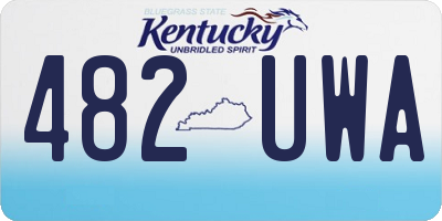 KY license plate 482UWA