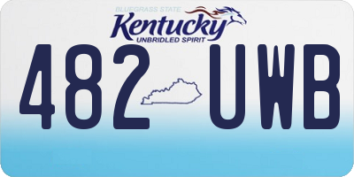 KY license plate 482UWB