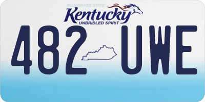 KY license plate 482UWE