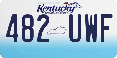 KY license plate 482UWF