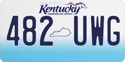 KY license plate 482UWG