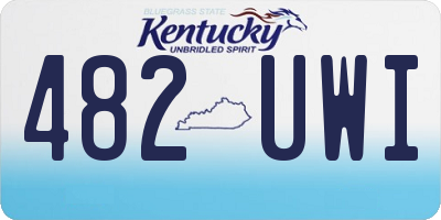 KY license plate 482UWI