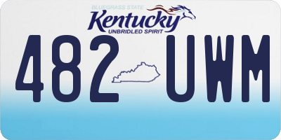 KY license plate 482UWM