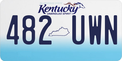 KY license plate 482UWN