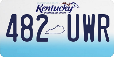 KY license plate 482UWR