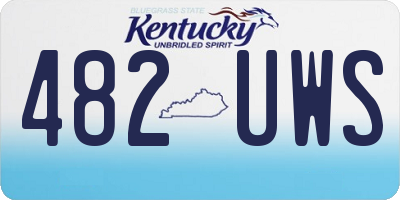 KY license plate 482UWS
