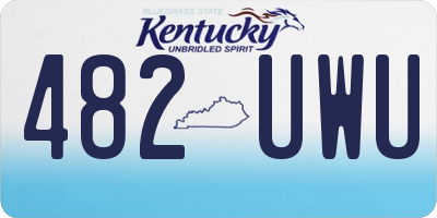 KY license plate 482UWU