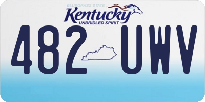 KY license plate 482UWV