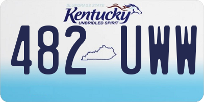 KY license plate 482UWW