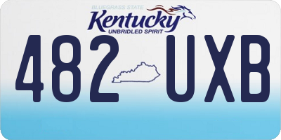 KY license plate 482UXB