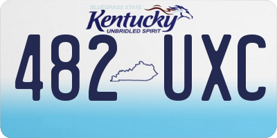 KY license plate 482UXC