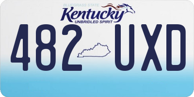 KY license plate 482UXD