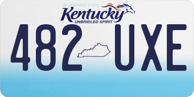 KY license plate 482UXE