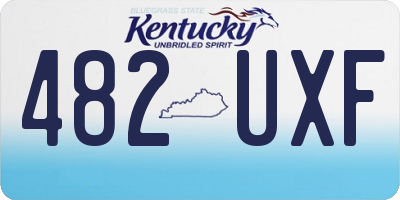 KY license plate 482UXF