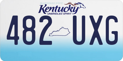 KY license plate 482UXG
