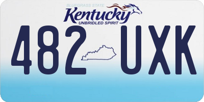 KY license plate 482UXK