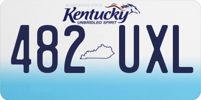 KY license plate 482UXL