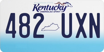 KY license plate 482UXN
