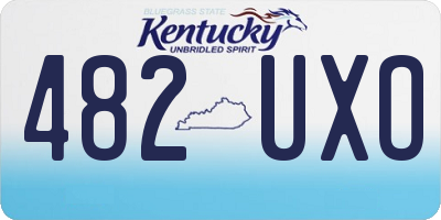 KY license plate 482UXO