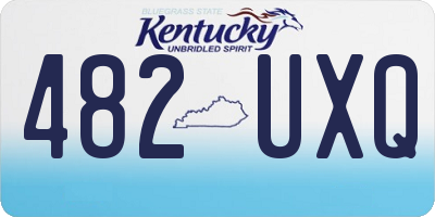 KY license plate 482UXQ