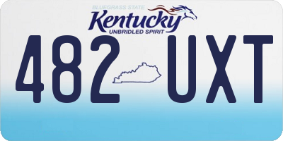 KY license plate 482UXT
