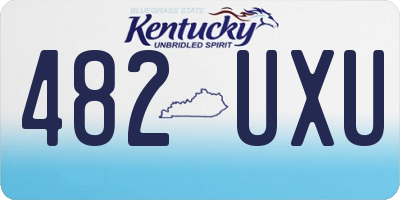 KY license plate 482UXU