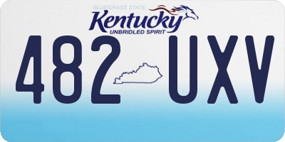 KY license plate 482UXV