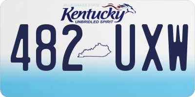 KY license plate 482UXW