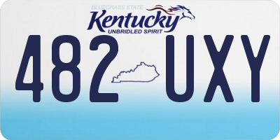KY license plate 482UXY