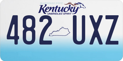 KY license plate 482UXZ