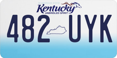 KY license plate 482UYK