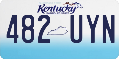 KY license plate 482UYN