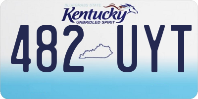 KY license plate 482UYT