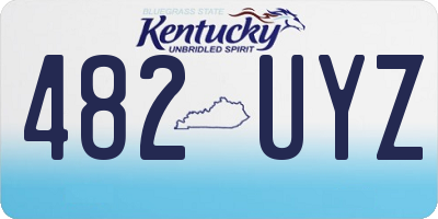 KY license plate 482UYZ