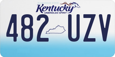 KY license plate 482UZV