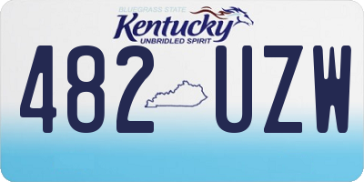 KY license plate 482UZW