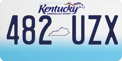 KY license plate 482UZX