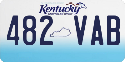 KY license plate 482VAB