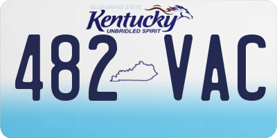 KY license plate 482VAC